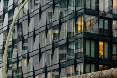 Reconstruction of Berlin - East Side Gallery and the new offices of Mercedes Benz