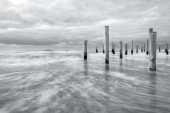 Retreating water